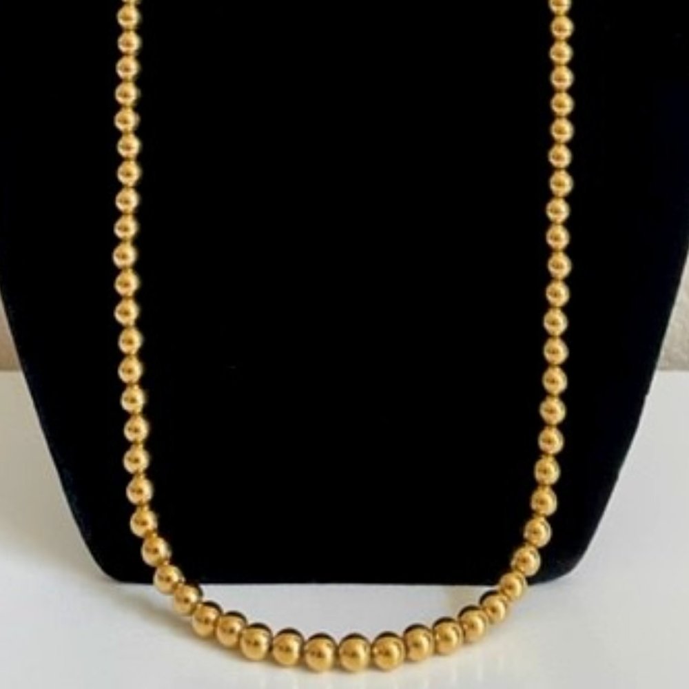 Monet Metallic Copper/Gold Tone 27" Necklace Strung on Chain